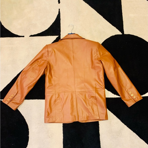 NEOT Zayn Carmel Leather Jacket Size Medium - Picture 4 of 16